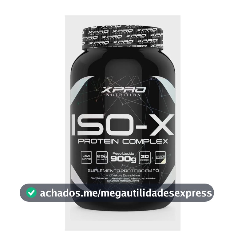 Whey Protein Isolado XPro Nutrition Iso-X Baunilha 900g Alta Pureza