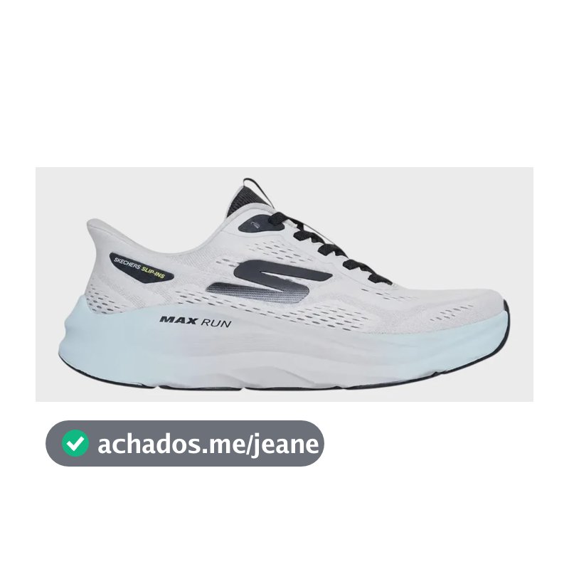 Tênis Skechers Max Run Masculino Cinza Liso 40 Br
