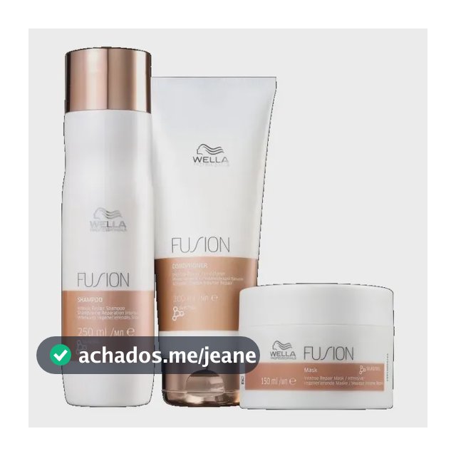 Kit Wella Fusion Shampoo 250ml + Cond. 200ml + Mascara 150ml