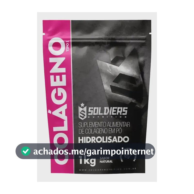 Colágeno Hidrolisado 1kg Tipo 1 100% Puro Soldiers Nutrition