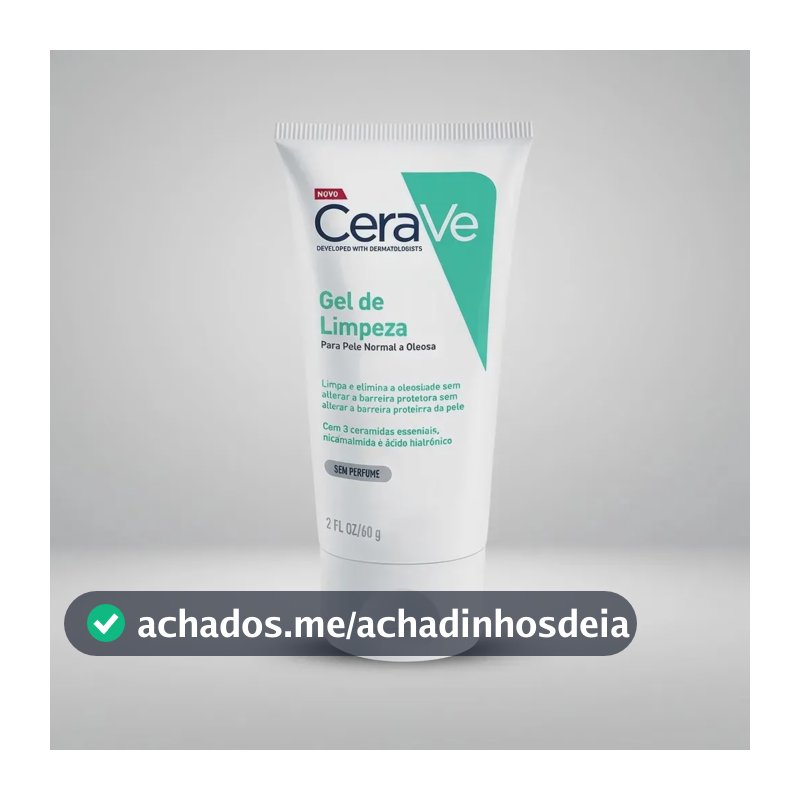Gel de Limpeza Facial Pele Oleosa 3 Ceramidas e Niacinamida CeraVe 60g