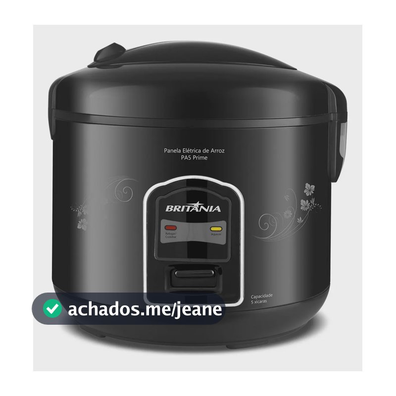 Panela De Arroz Britânia Pa5 Prime Preta