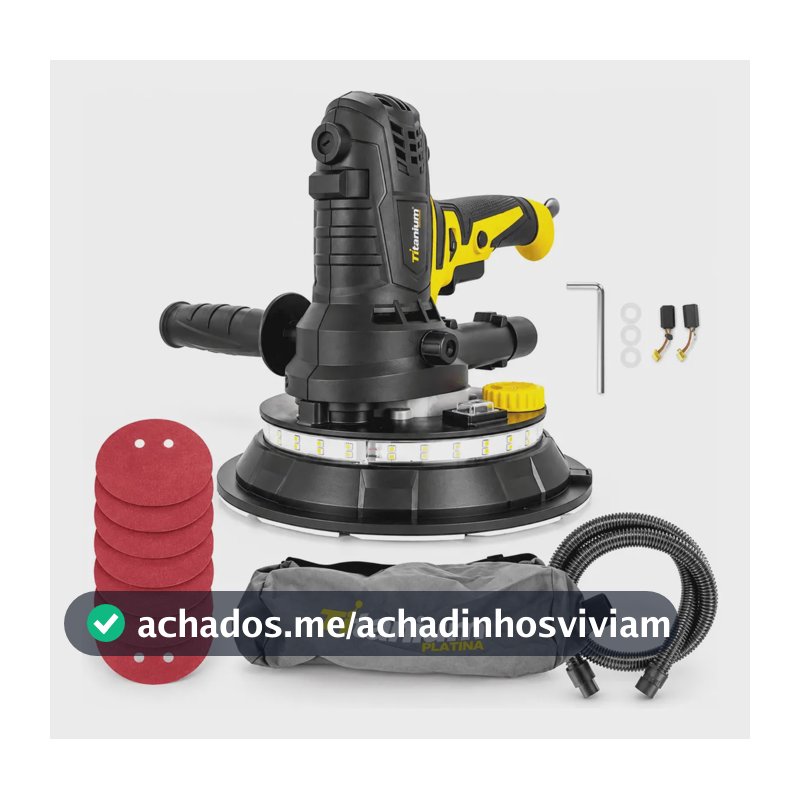 Lixadeira Elétrica De Parede e Teto 900w Profissional 220v - Titanium Platina