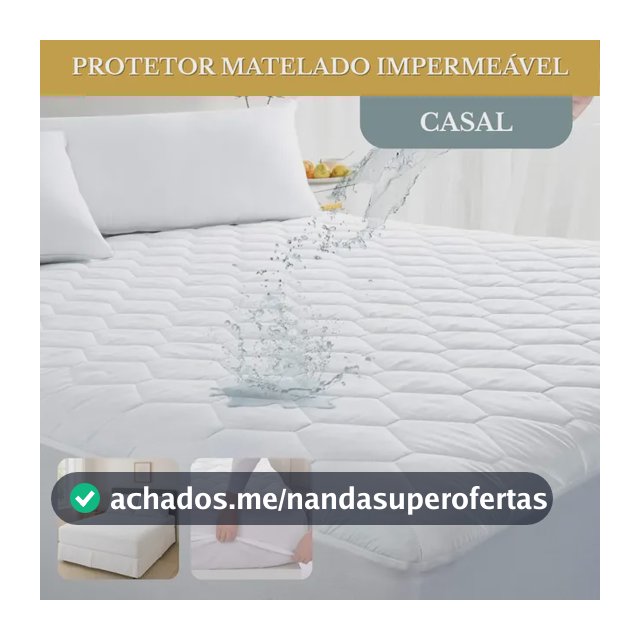 Capa Colchão Impermeável Protetor Antialérgico Matelado Antiácaro Respirável Casal Macio E Silencioso Branco