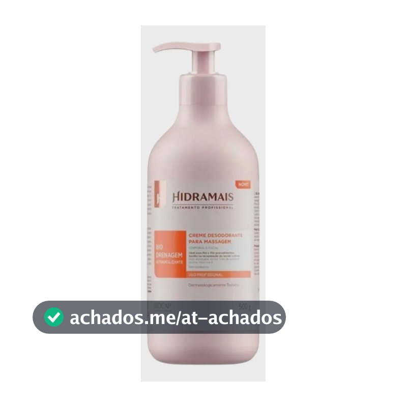 Creme Bio Drenagem Ultra Hidramais Profissional 500g