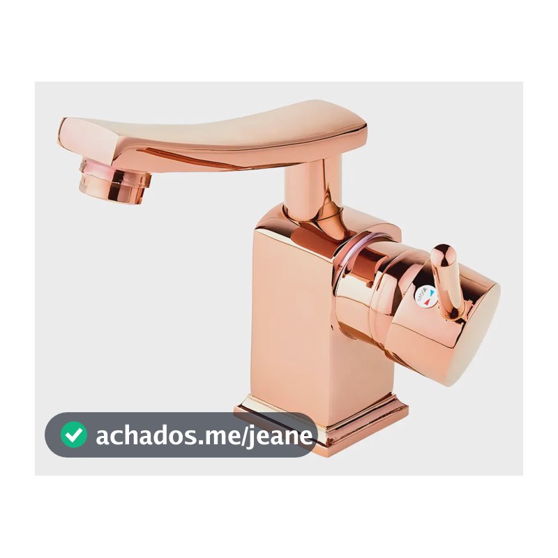 Torneira De Banheiro Misturador Baixa Moju Pingoo.casa Rose