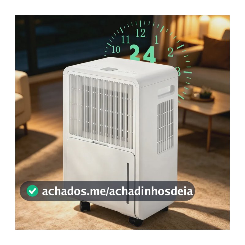 Desumidificador De Ar 8L Compressor Antimofo Drenagem Dupla Com App Controle Inteligente Para Quarto Banheiro Guarda Roupa Portátil