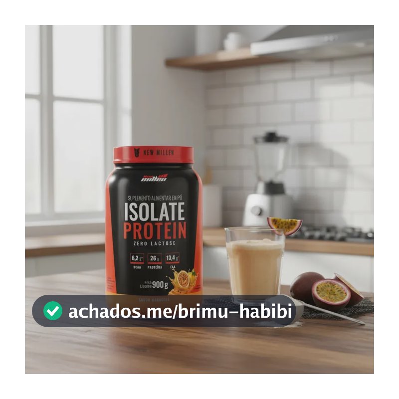 Proteína New Millen Premium Whey Isolado Isolate em pó sabor Maracujá x 900g