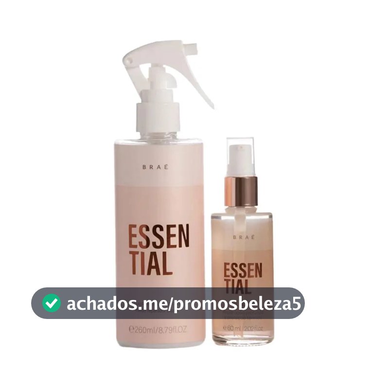 Kit Braé Essential Sérum e Óleo para Cabelos Danificados com Ácido Hialurônico