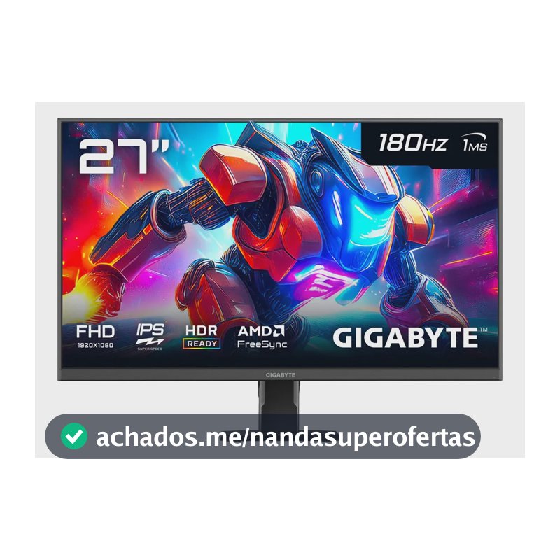 Gigabyte GS27FA Monitor Gaming 27cFHD 180Hz IPS de Super Velocidade