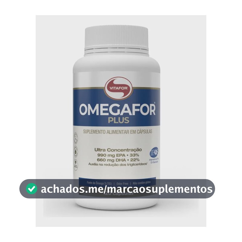 Omegafor Plus 120 Cápsulas Ômega 3 Vitafor Sem Sabor