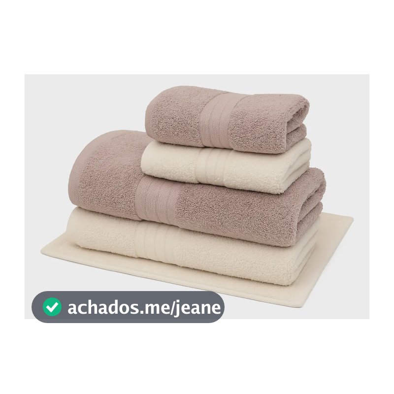 Jogo Banho Buettner 100% Algodão Egípcio Kit 5 Pçs 500g Luxo Bege / Perola Platine
