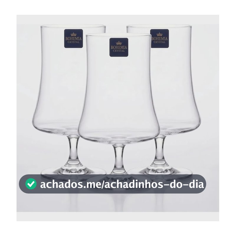 Kit 6 Taças De Cristal P/ Cerveja 480ml - Elegância, Bebidas Transparente