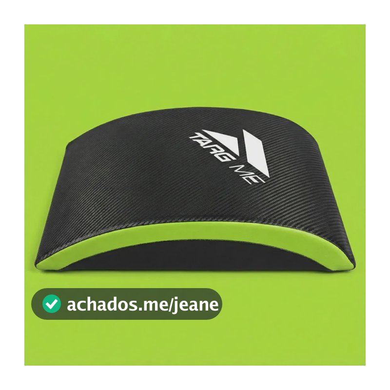 Abmat Sit Up Almofada Abdominal Apoio Lombar Crossfit Tapete Preto E Verde