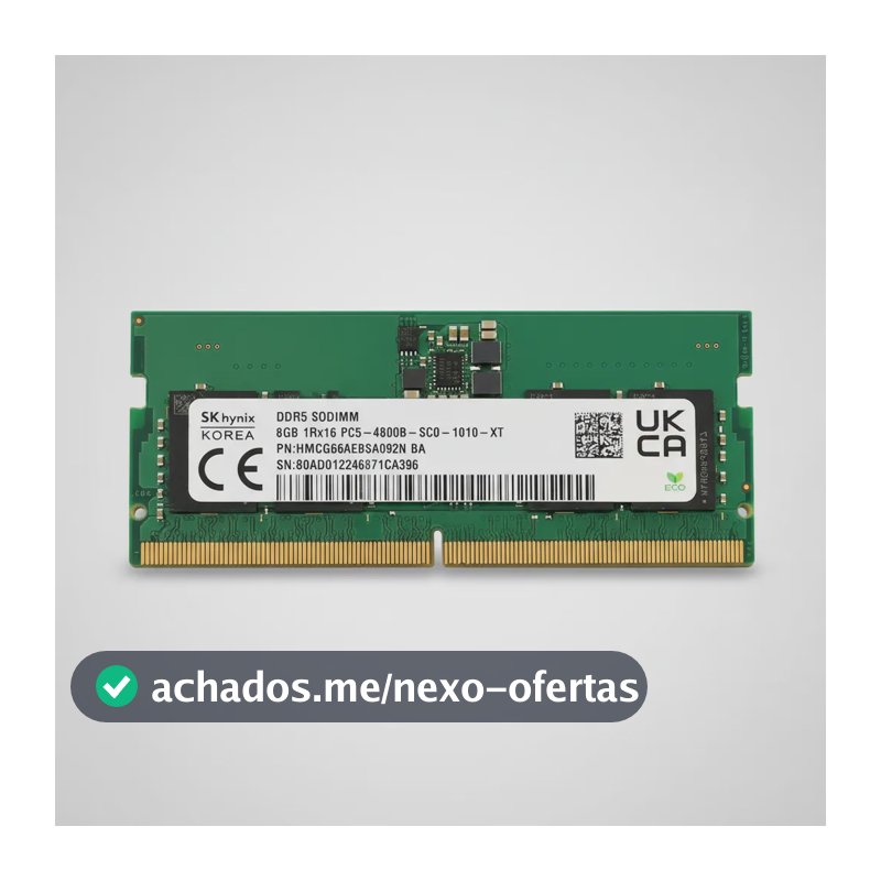 Memoria Skhynix Ddr5 8gb Notebook 4800 Mhz 1rx16