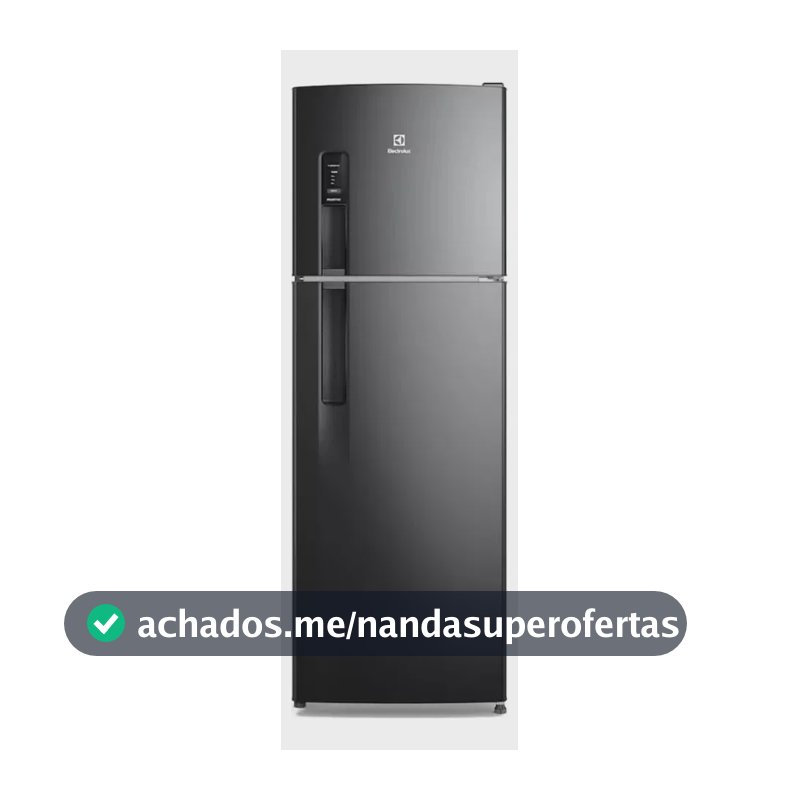 Geladeira Electrolux Frost Free 380L AutoSense Inverter Black Inox Look (IF41B) 127v