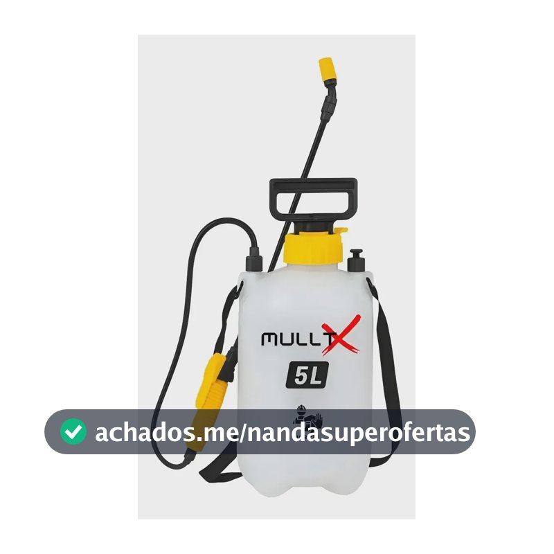 Pulverizador Agrícola Bomba Veneno Lateral De Compressão Prévia 5 Litros Com Válvula de Segurança Bico Ajustável Borrifador Profissional Dedetização Portátil Jardim Horta Plantas MULLTX