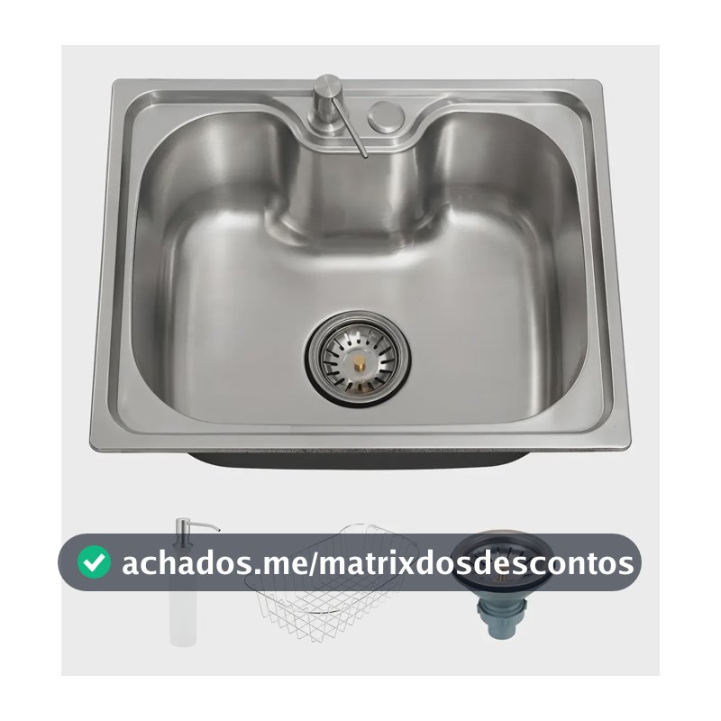 Cuba Gourmet para Cozinha Aço Inox 201 50x40cm Nawa Prata - Pingoo.casa