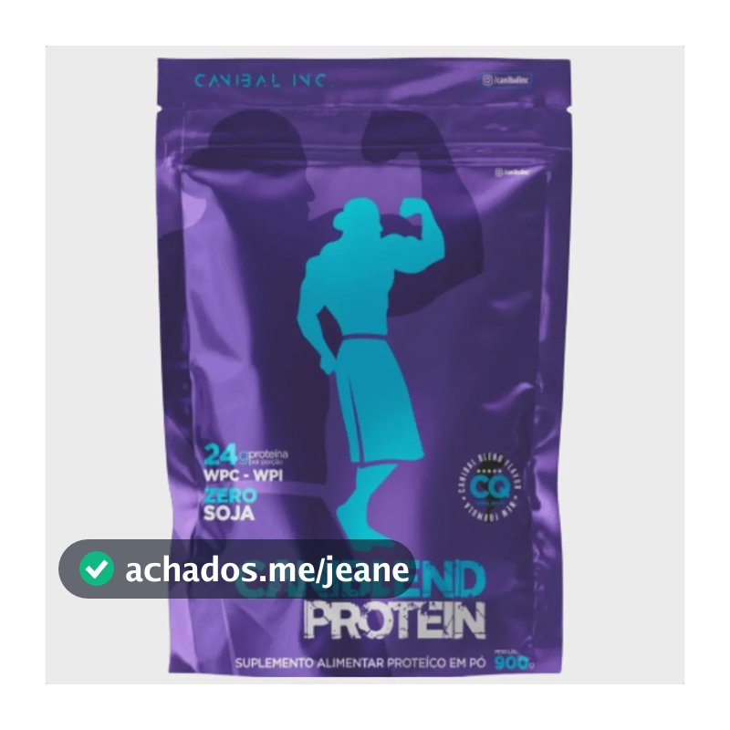 Caniblend Protein 24g Proteína Bcaa Glutamina Canibal 900g Sabor Morango