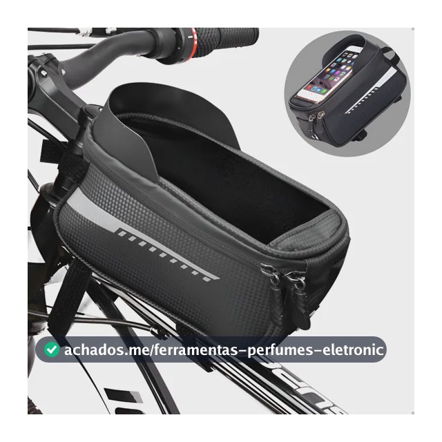 Bolsa Quadro Bike 2l Prova D Agua Celular Gps 7'' Acessórios Preto