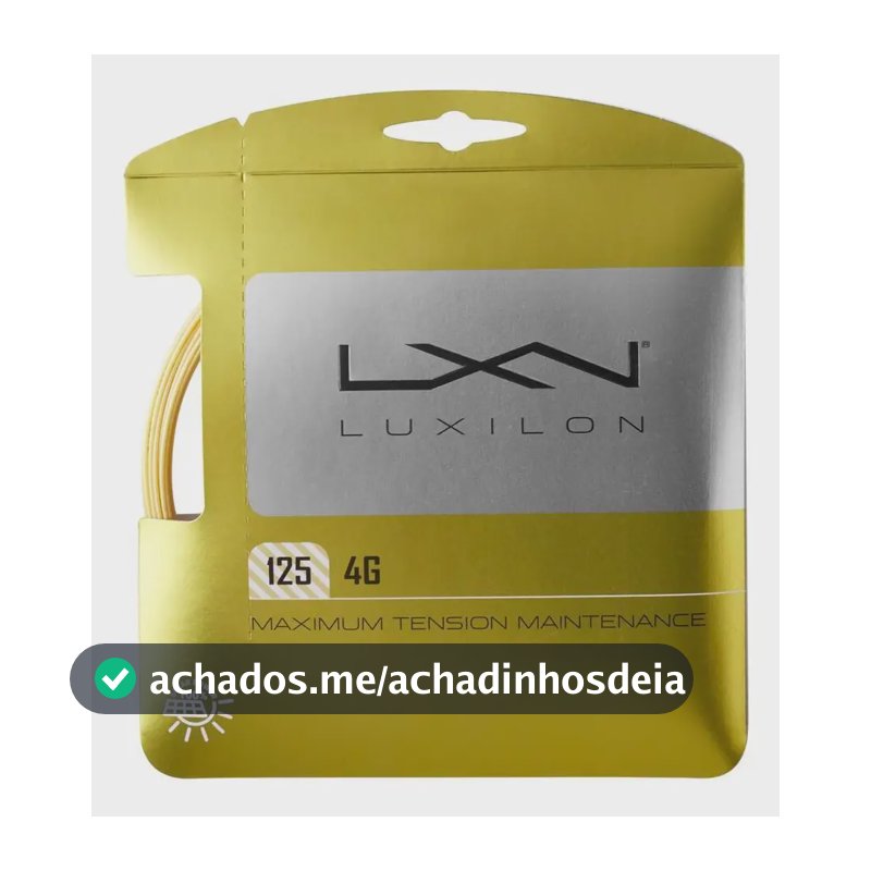 Corda De Raquete Luxilon 4g Calibre 1.25 Gold - Cartela Amarelo
