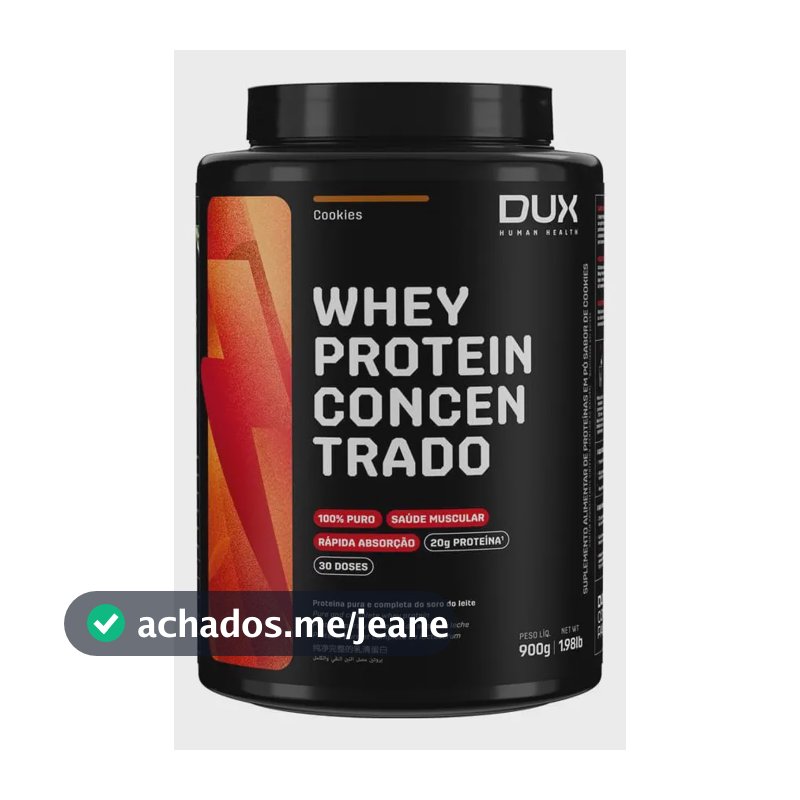 DUX HUMAN HEALTH Whey Protein Concentrado Suplemento 900g Sabor Torta De Limão