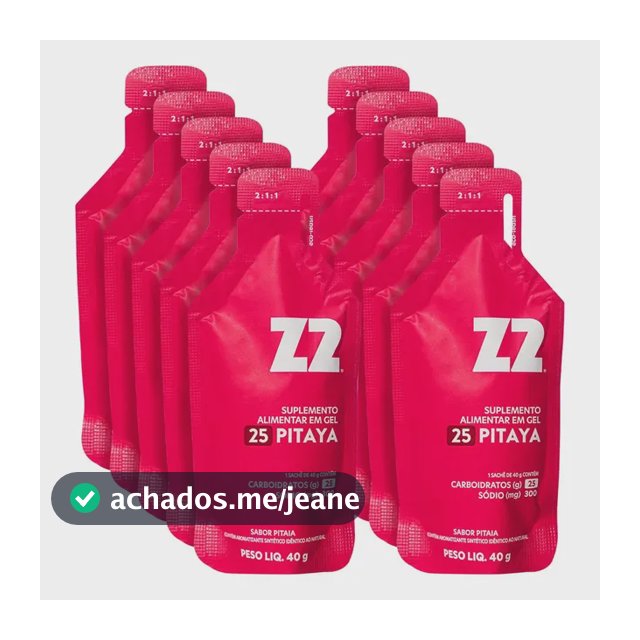 Suplemento em gel Z2 Performance Z2 Everyday Carboidratos Energy Pitaya Box 10 x 40g 10 un