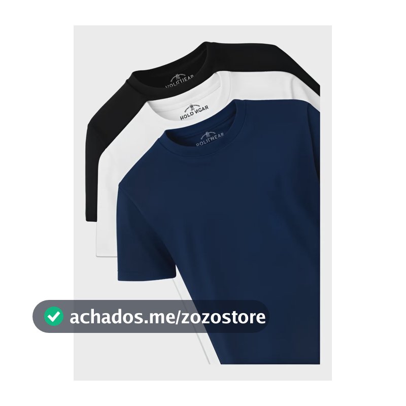 Kit 3 Camisetas Masculinas Polo Wear Sortido 1 M Liso