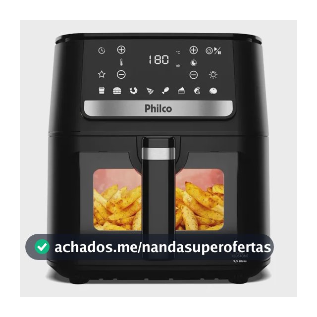 Air Fryer Philco 9,5L Visor Glass Redstone 1800W PAF95A