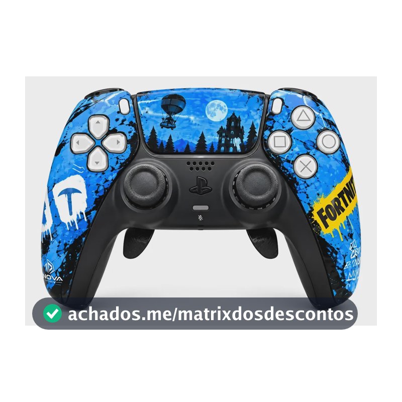 Controle Ps5 Dualsense Original Fortnite 2 Paddles Mouse Pro Azul