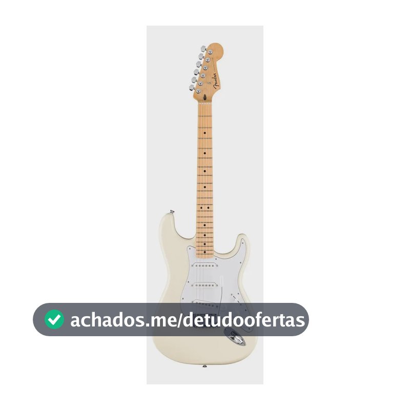 Guitarra Fender Standard Series Stratocaster Olympic White 0 Destro Bege Madeira De Bordo