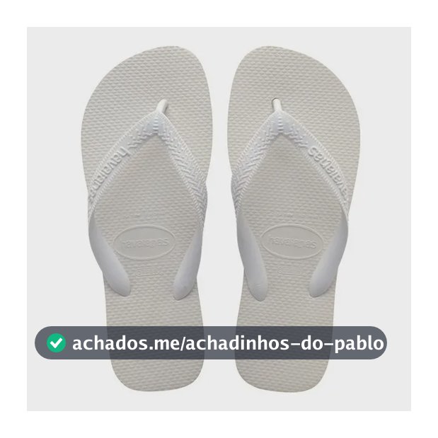 Chinelo Unissex Top Havaianas Liso Branco