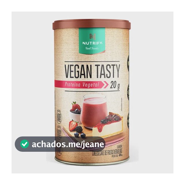 Proteína Vegan Tasty Frutas Vermelhas 420g Nutrify Frutas Vermelhas