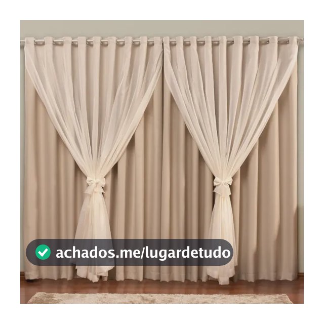 Cortina Voil Forro Em Blecaute Tecido 6,00 Metros Corta Luz