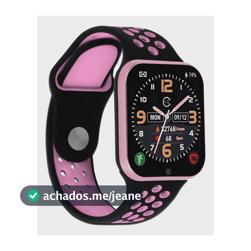 Relogio Champion Smart 033 Prova D´agua + Pulseira Extra Top Cor da caixa Preto Cor da pulseira Como na foto Cor do bisel Pink