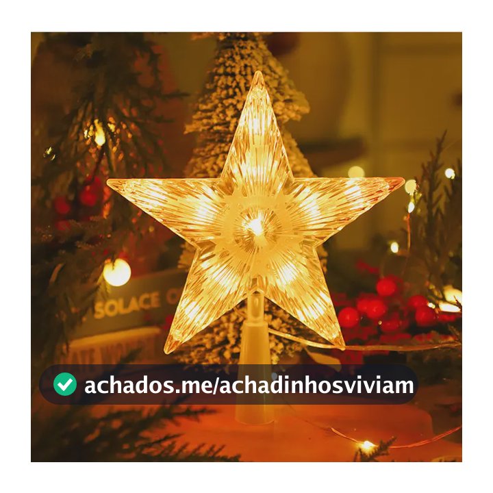Estrela Brilhante Led Ponteira De Árvore De Natal Premium Luz Decorativa Branco Quente