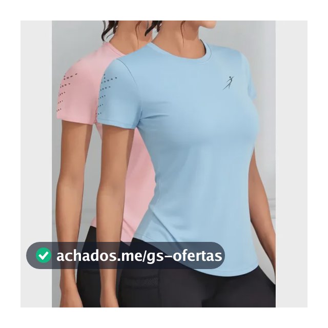Kit 2 Camisetas Dry Fit Feminina Fitness Academia Treino