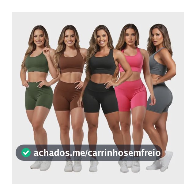 Kit 5 Conjuntos Fitness Feminino Top E Short Roupas Academia