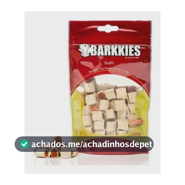 Barkkies Natural Sushi 100g Petisco Cachorro Treinamento