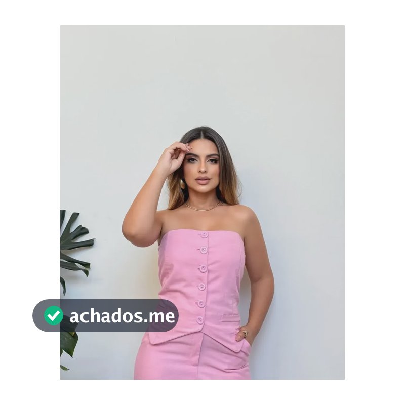 Conjunto Feminino Calça Pantalona E Colete Assimétrico Rosa Bebê P