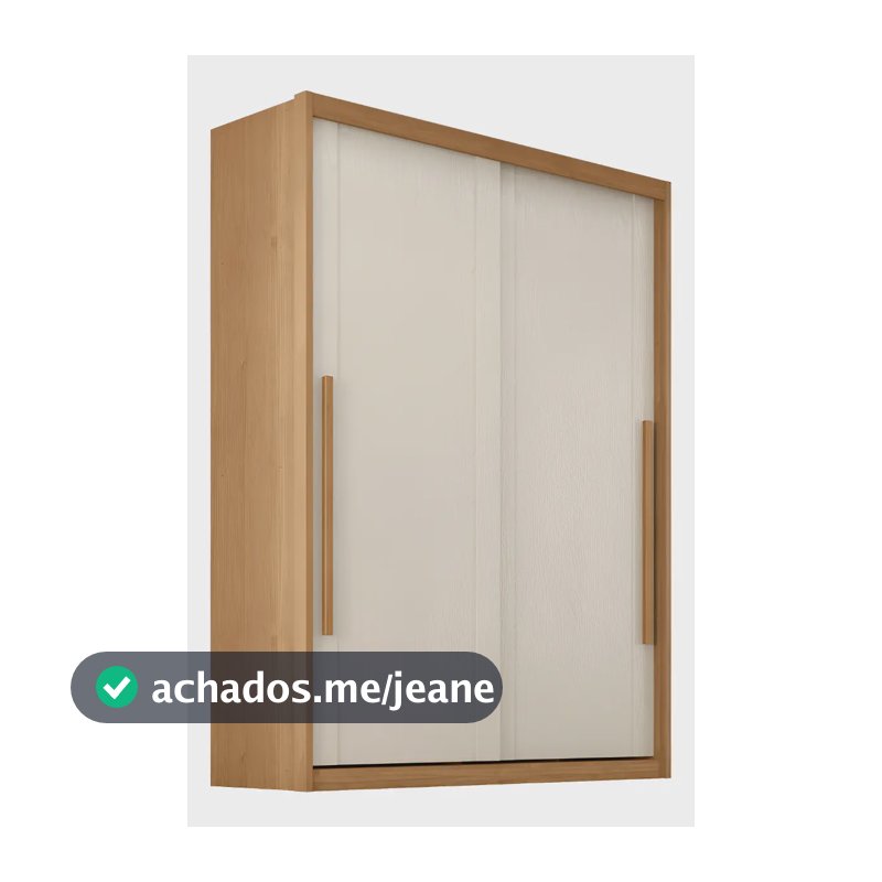 Guarda Roupas Casal 2 Portas 3 Gavetas 100% Mdf Ravena Madeirado / Areia