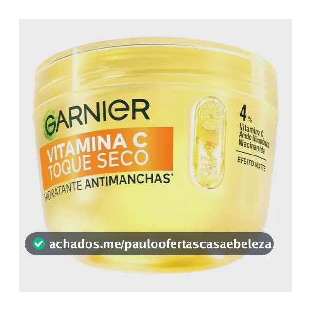 Gel Creme Hidratante Facial Antimanchas Toque Seco com Vitamina C, Controla a Oleosidade e Uniformiza a Pele, Garnier, 85g