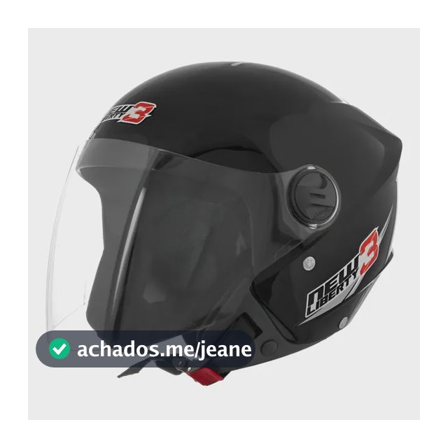 Capacete Moto Aberto New Liberty Three Viseira Cristal