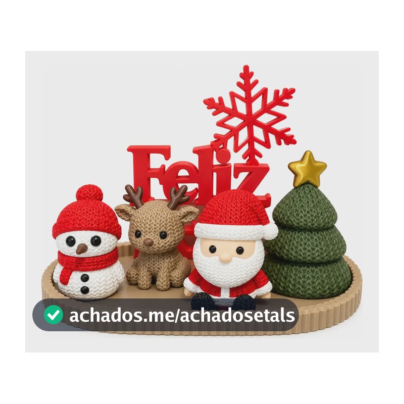 Kit Enfeites De Natal Papai Noel Rena Árvore Boneco Neve Kit Natal Enfeite