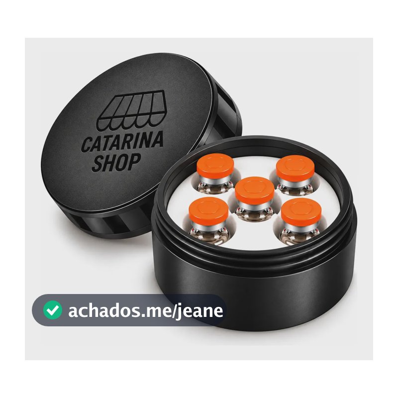 Porta Ampola Tg Organizador Semanal Tampa Rosqueável 3ml Preto