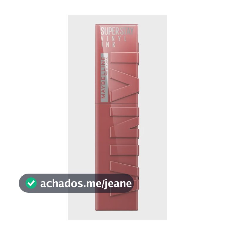 Batom Líquido, Longa Duração, Acabamento Vinil Espelhado e Efeito Gloss, Brilho Instantâneo, Conforto para os Lábios, Fórmula Vegana, Cor Cheeky, SuperStay Vinyl Ink Maybelline NY 4,2ml