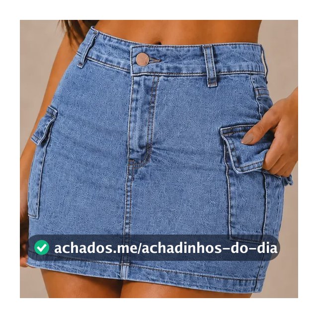 Saia Cargo Feminina Cintura Alta Com Lycra Levanta Bumbum