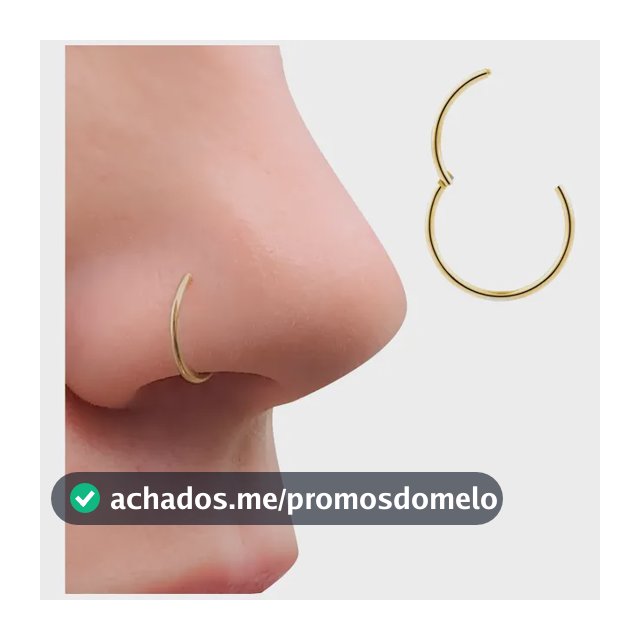 Piercing Argola Clicker Nariz Finíssima Aço Fácil Colocação