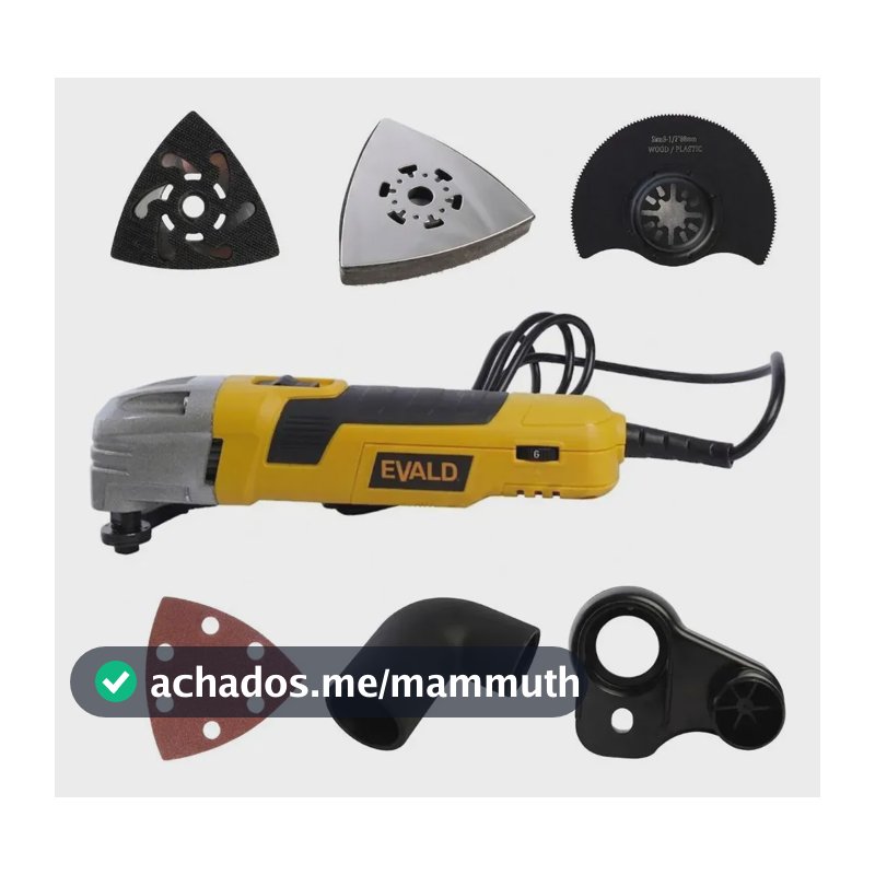 Multiferramenta Oscilante Elétrica 300w Com Kit De 10 Acessórios Evald