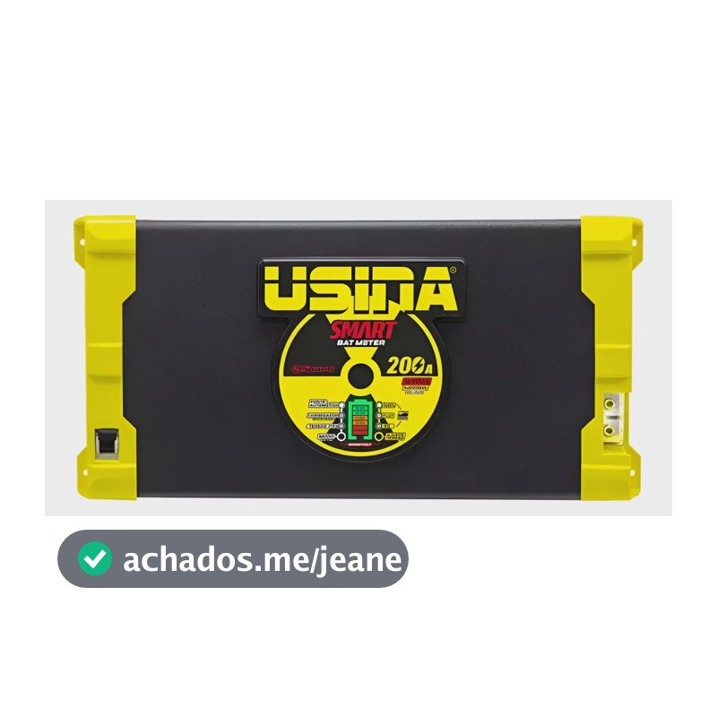 Fonte Automotiva Usina Smart Bat Meter 12v 200a Bivolt Amarelo